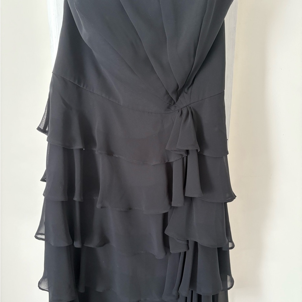 White House black Market Strapless Elegant Black Evening Dress